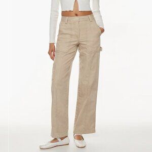 SUNDAY BEST Oscar Carpenter Pant Aritzia Mid-Rise Utility Tan Khaki Women 0 x 29